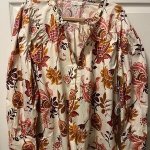 Spartina 449 Multicolor Floral Blouse